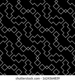 Seamless vector. Ethnic ornament. Tribal pattern. Rhombuses, figures motif. Geometric backdrop. Figures background. Folk wallpaper. Digital paper, textile print, abstract