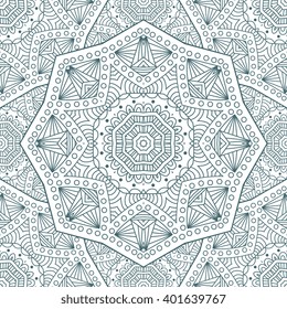 Seamless  vector  ethnic ornate background.  Islam, Arabic, Indian, ottoman style. Background, wallpaper, textile. 