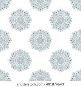 Seamless  vector  ethnic ornate background.  Islam, Arabic, Indian, ottoman style. Background, wallpaper, textile. 