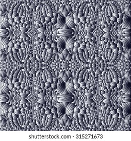 Seamless vector ethnic pattern, pattern can be used for wallpaper, pattern fills, surface textures . Black and white