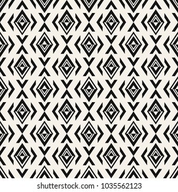 Seamless vector ethnic pattern from the repeating rhombuses and triangles in Asian style on a light background. Vector color background.