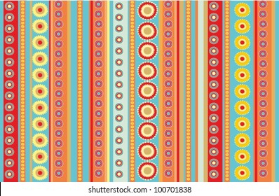 Seamless vector ethnic stripe textile pattern