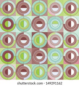 seamless vector fabric circle pattern background