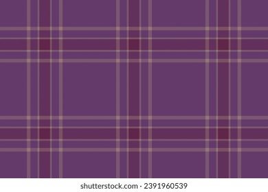 Nahtlose Vektorgrafik aus Muster Tartan Textur mit einfarbigem Hintergrund Stoffscheck in violetten und pastellfarbenen Farben.