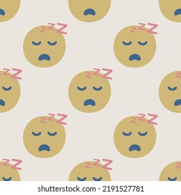 Seamless vector facial expression pattern. Background for fabric, textile, wrapping, cover etc.