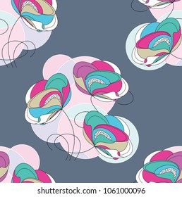 Seamless vector fancy floral pattern