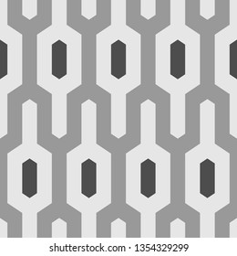 Seamless vector. Figures, hexagons pattern. Shapes ornament. Forms background. Tribal wallpaper. Ethnic image. Folk backdrop. Geometric motif. Digital paper, web design, textile print