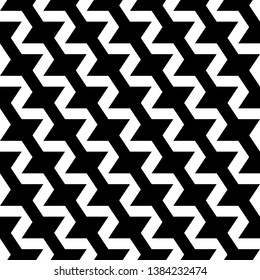 Seamless vector. Figures ornament. Curves pattern. Jagged stripes wallpaper. Geometric image. Zigzag lines background. Ethnic motif. Digital paper, textile print, abstract backdrop