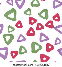 Seamless Vector Figures Pattern. Scattered Array Background for Card. Modern Ragged print. Endless Vector Toddler Wallpaper. Repetition Decoration Vector Cover Print.