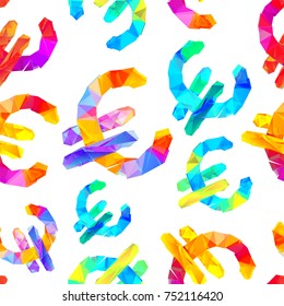 Seamless vector financial pattern - euro currency