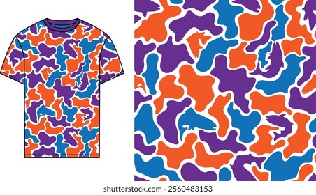 seamless vector fishing camouflage design 