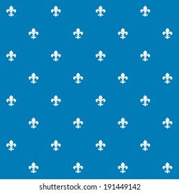 Seamless Vector Fleur de Lis Background Texture Pattern