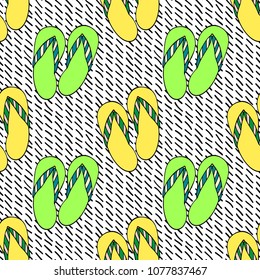 Seamless Vector Flip-Flops Pattern