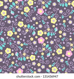 seamless vector floral background