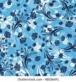 Seamless vector floral background.