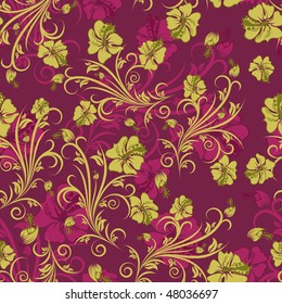 Seamless vector floral background.