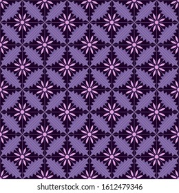 Seamless vector floral background. Abstract shapes, decorative geometric flowers. Can be used for wallpapers, fill images, web page, background, surface
