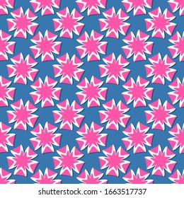 Seamless vector floral background. Abstract decorative geometric flowers. Can be used for wallpapers, fill images, web page, background, surface