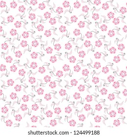 Seamless vector floral background. Colors are easily editable.