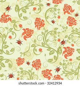 Seamless vector floral background for design use