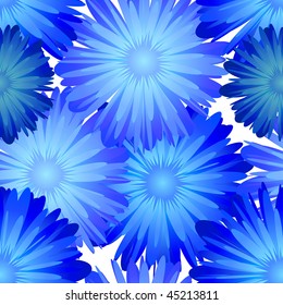 Seamless vector floral background. For easy making seamless pattern just drag all group into swatches bar, and use it for filling any contours.