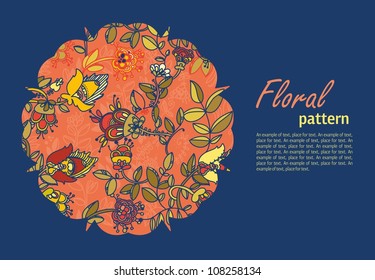 seamless vector floral background . flowers and leaves