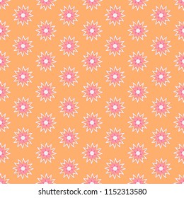 Seamless vector floral background illustration. Abstract pattern of decorative flowers. Design elements for Scrapbook. Can be used for wallpapers, fills images, background, surface