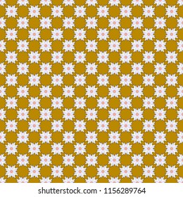 Seamless vector floral background illustration. Abstract pattern of decorative flowers. Design elements for Scrapbook. Can be used for wallpapers, fills images, background, surface