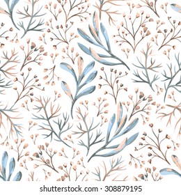 Seamless vector floral background pattern. Decorative romantic backdrop for fabric, textile, wrapping paper, card, invitation, wallpaper, web design.