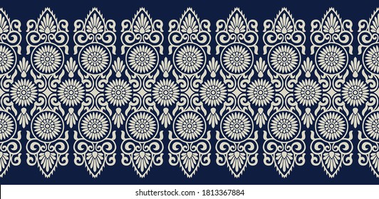 Seamless vector floral border design