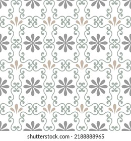 Vector sin inconvenientes floral con borde sobre fondo blanco. La decoración interior es muy acogedora. Patrón barroco sin costuras.