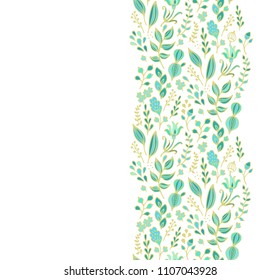 Seamless vector floral border ornament