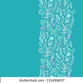 Seamless vector floral border ornament