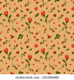 Seamless vector floral design, Indian style
