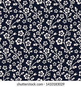 seamless vector floral hand drawn pattern. seamless template in swatch panel. design for textile, print, packaging