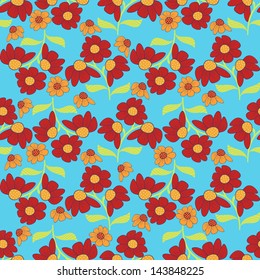Seamless vector floral illustration