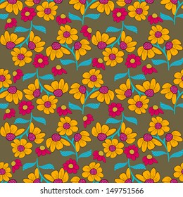 Seamless vector floral illustration