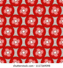 Seamless vector floral illustration background. Abstract pattern of decorative flowers. Design elements for Scrapbook. Can be used for wallpapers, fills images, background, surface