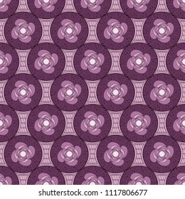 Seamless vector floral illustration background. Abstract pattern of decorative flowers. Design elements for Scrapbook. Can be used for wallpapers, fills images, background, surface