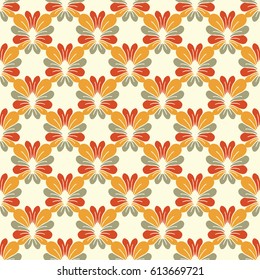 Seamless vector floral illustration background of abstract flowers
