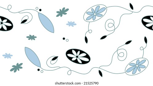 seamless vector with floral ornament