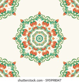 Seamless vector floral ornament