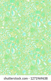 Seamless vector floral ornament,  turkish style on white background