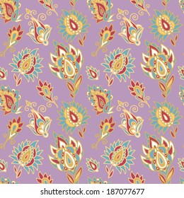 Seamless vector  floral - paisley pattern, indonesian style