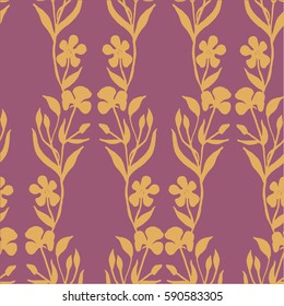 Seamless vector floral patter with tropical plants for textile, ceramics, fabric, print, cards, wrapping