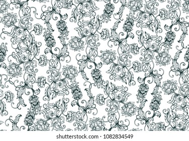 Seamless vector floral pattern 