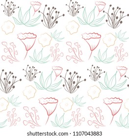 Seamless vector floral pattern
