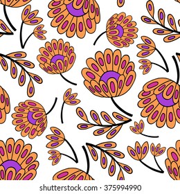 Seamless vector floral pattern