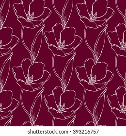 Seamless vector floral pattern