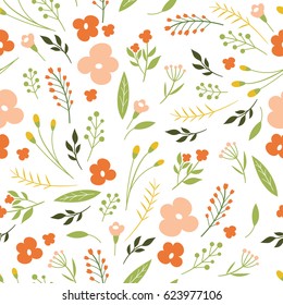 seamless vector floral pattern